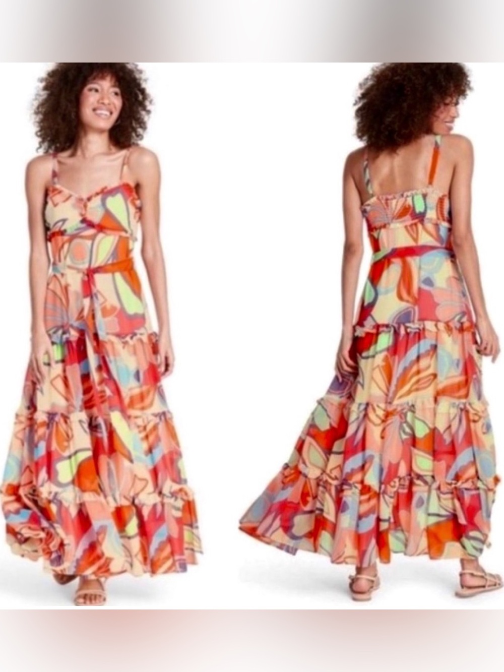 ALEXIS for Target Mixed Floral Ruffle Dress Size XXS 0/00 XS